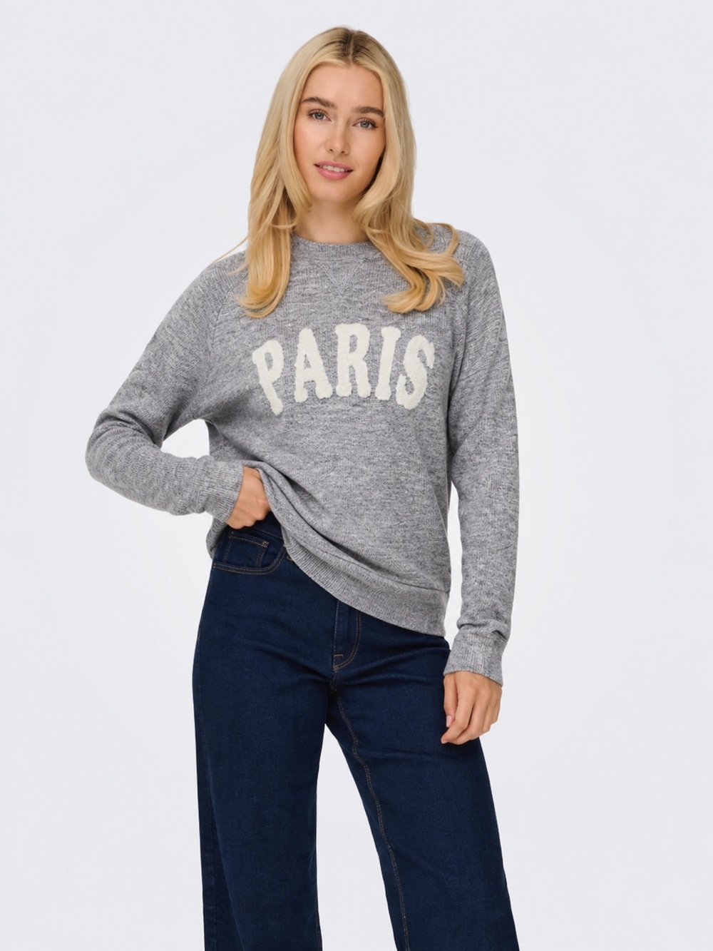 Sandro Paris Grey Logo Sweatshirt | French Terry Pullover | Size S Oversized